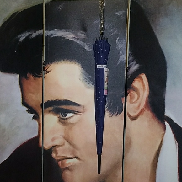 Tatyana Retro Nautical Blue Parasol Umbrella White Anchors Red Stars Hook Handle - Picture 6 of 11